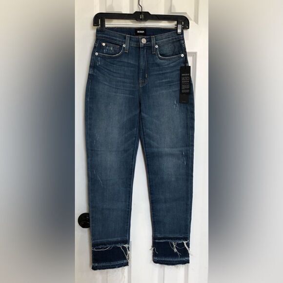 HUDSON - 🎉HP🎉 NWT L Sz 24 - Zoeey Straight-Leg Double Step Cropped/Social Grace - Picture 3 of 16